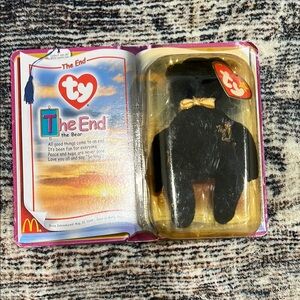 Ty The End Bear - Black Collectible Plush